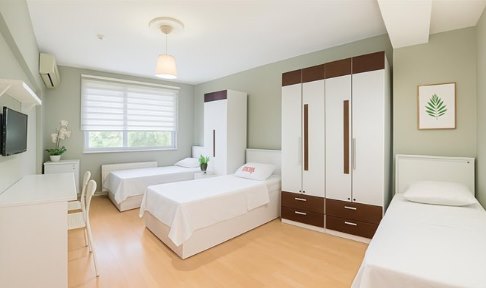 stanbul - Beikta, Academic House Kz renci Yurtlar - 3 Kiilik Oda